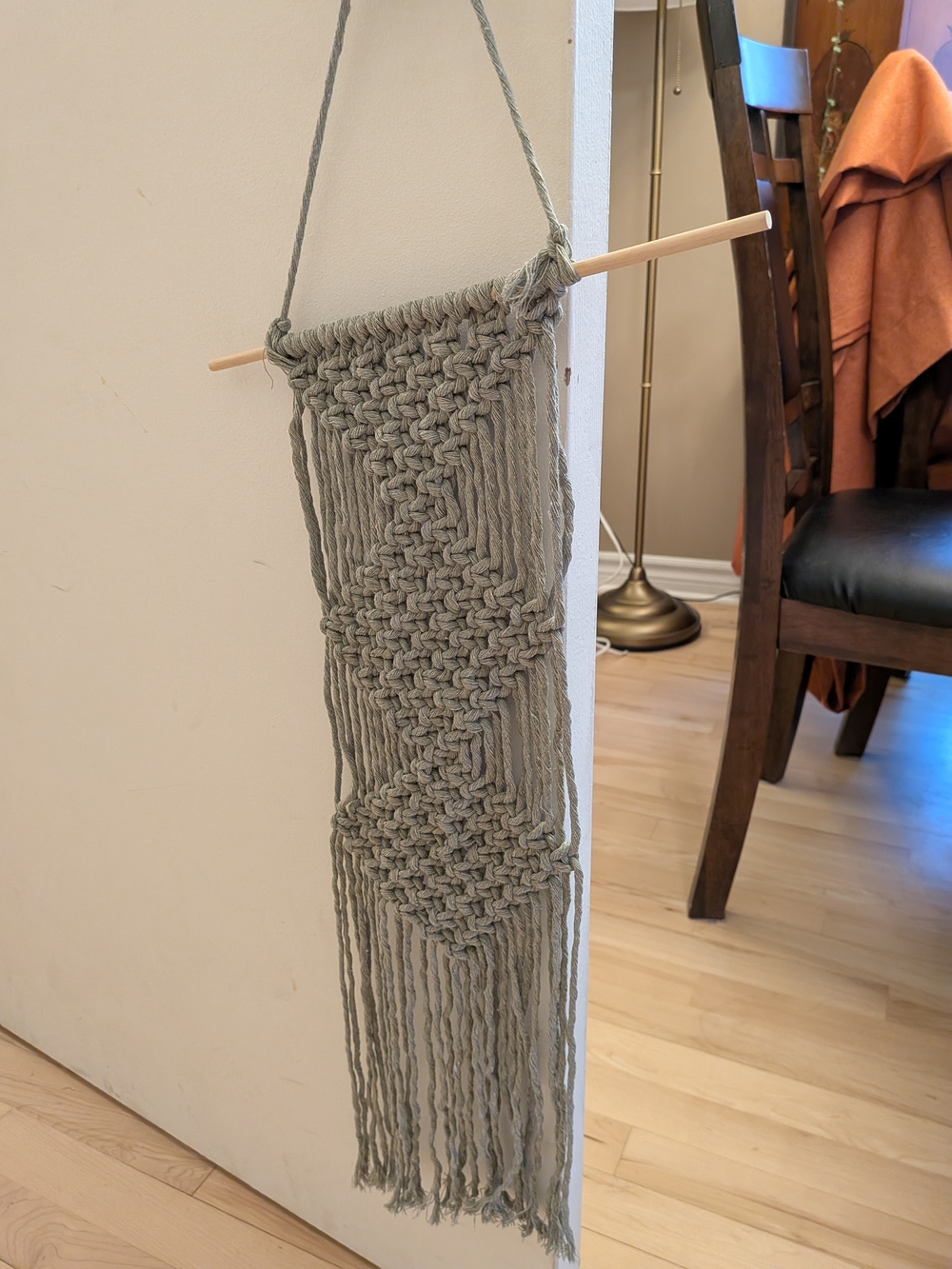 Handmade Macrame Wall Hanging in Sage Green